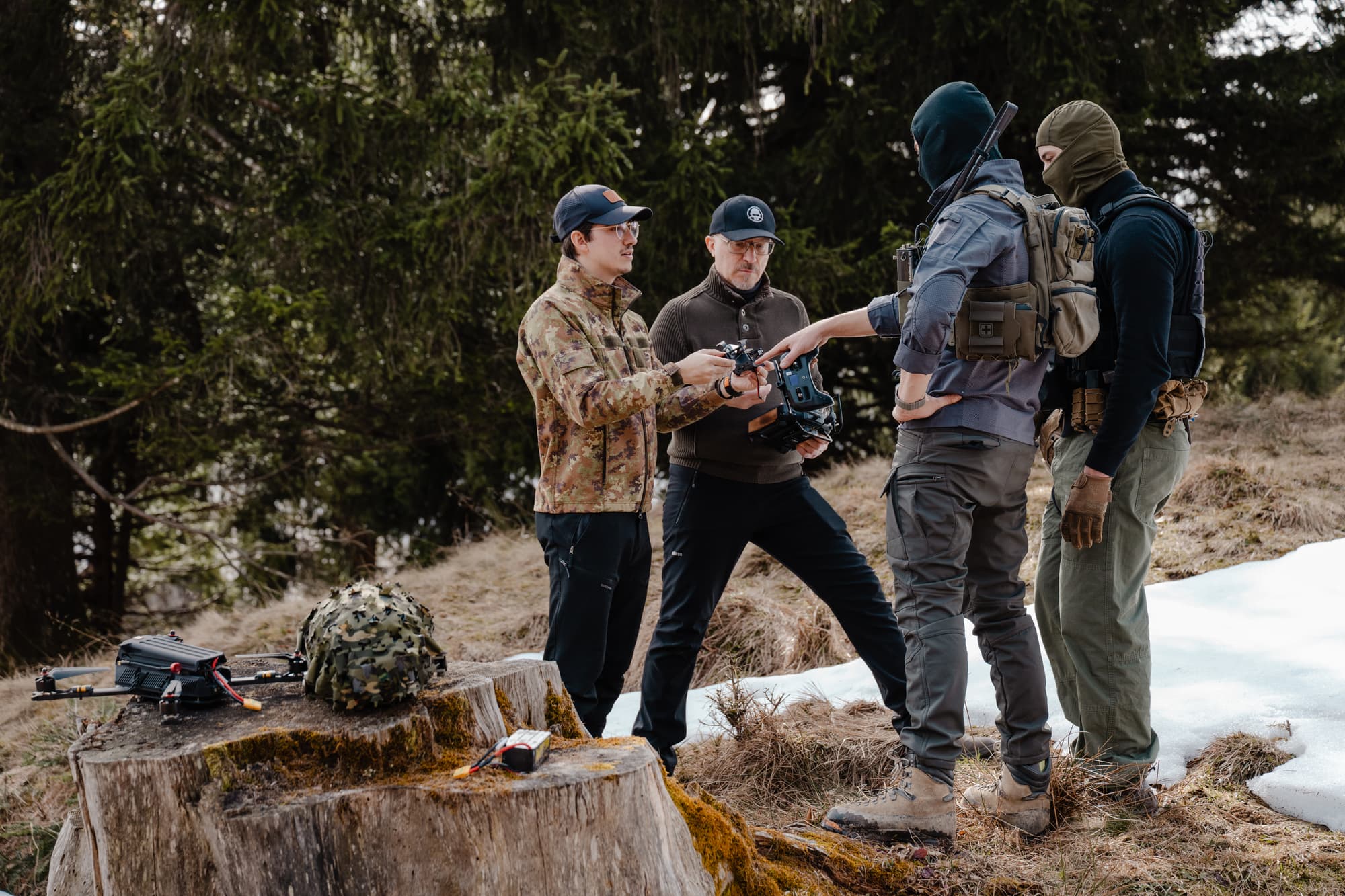 Drone training team briefing